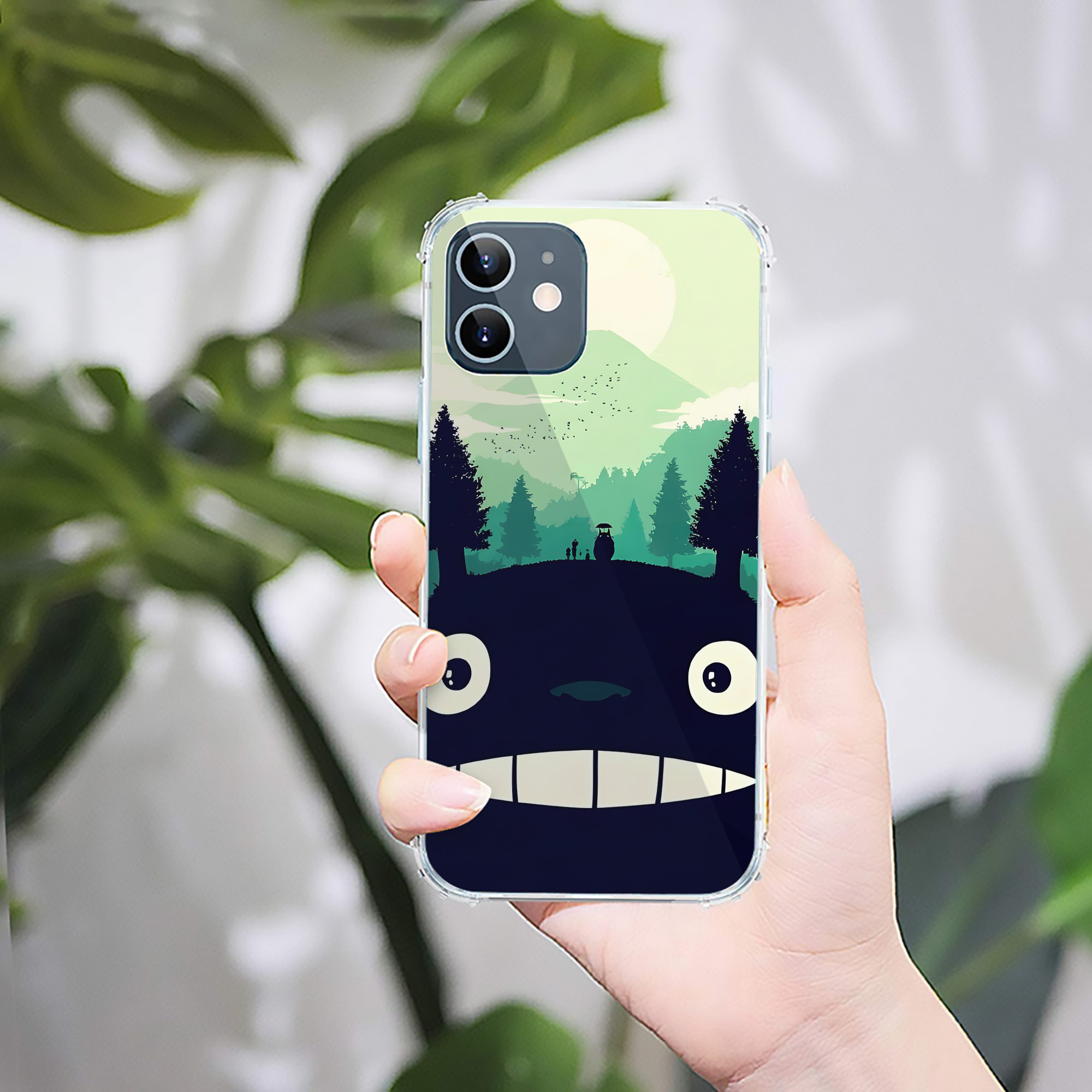（画像用） となりのトトロ 草壁メイ 草壁サツキ My Neighbor Totoro Satsuki Kusakabe Mei Kusakabe 【iPhone 12シリーズ対応】透明スマホケース（クリアソフトケース）